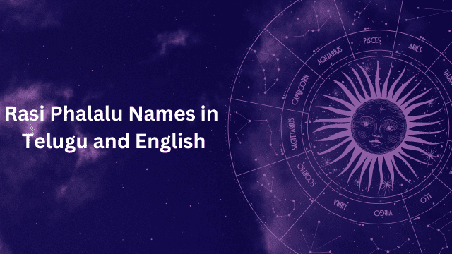 Rasi Phalalu Names in Telugu to English